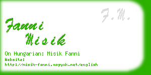 fanni misik business card